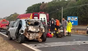 Homem rouba moto e causa acidente grave com 5 vítimas durante a fuga, no interior de SP