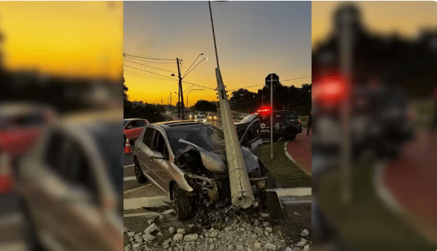 Suspeito foge a 180 km, bate carro e acaba preso com drogas em Bauru