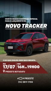 Nesta quinta-feira, a Proeste Botucatu lança o Novo Chevrolet Tracker