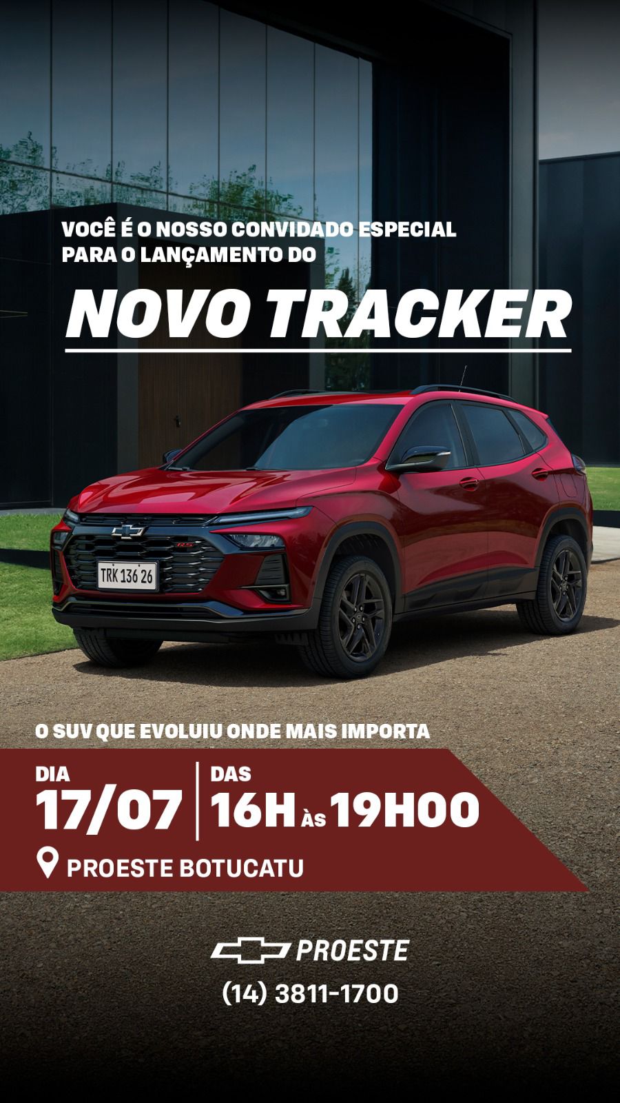 Nesta quinta-feira, a Proeste Botucatu lança o Novo Chevrolet Tracker