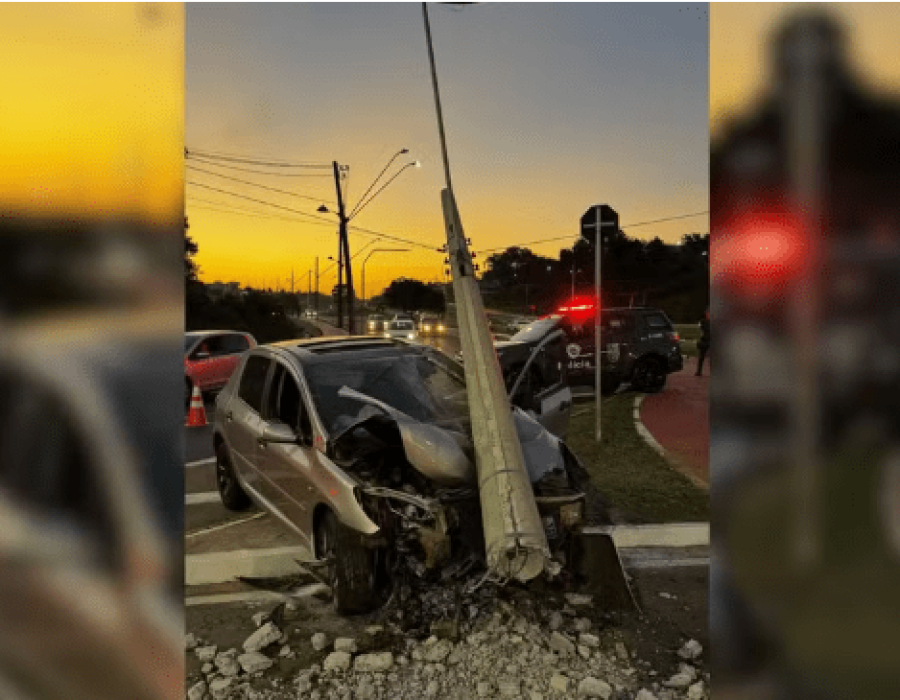 Suspeito foge a 180 km, bate carro e acaba preso com drogas em Bauru — Foto: BAEP/Divulgação