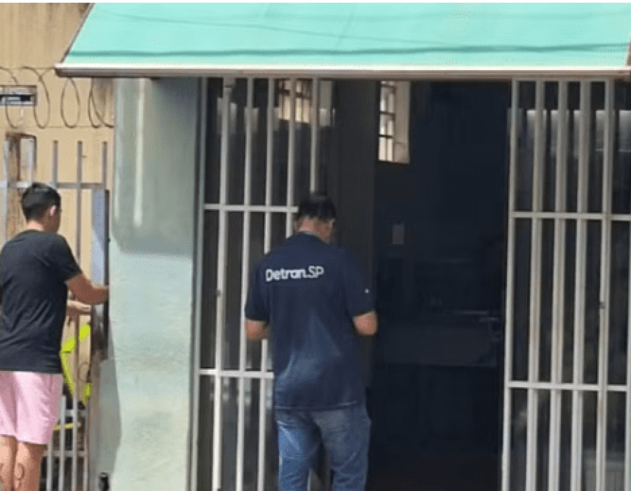 Detran flagra aula fantasma e interrompe atividades em autoescola de Promissão (SP) — Foto: Detran-SP