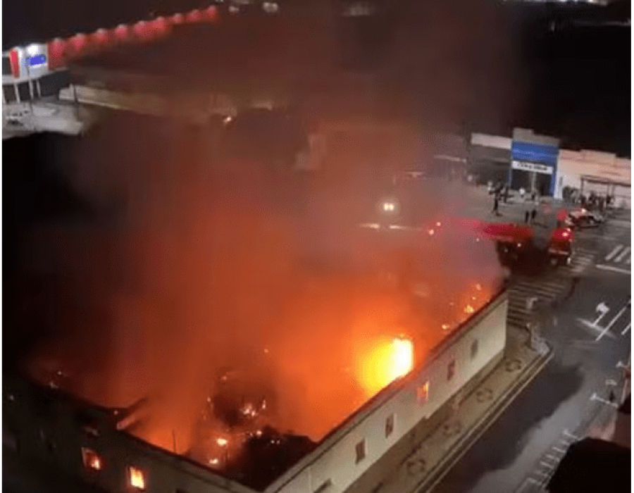 Mercadão de Piracicaba foi destruído por incêndio em Piracicaba — Foto: Arquivo pessoal