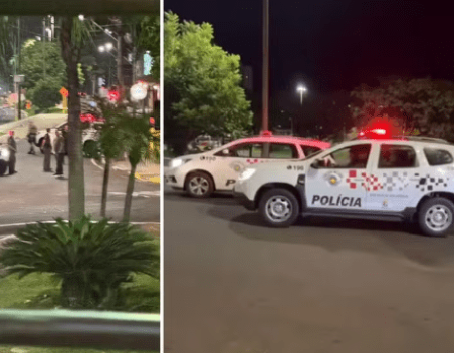 Motorista morre após desobedecer sinal de parada e apontar arma para viatura em Bauru — Foto: Facebook/rerprodução