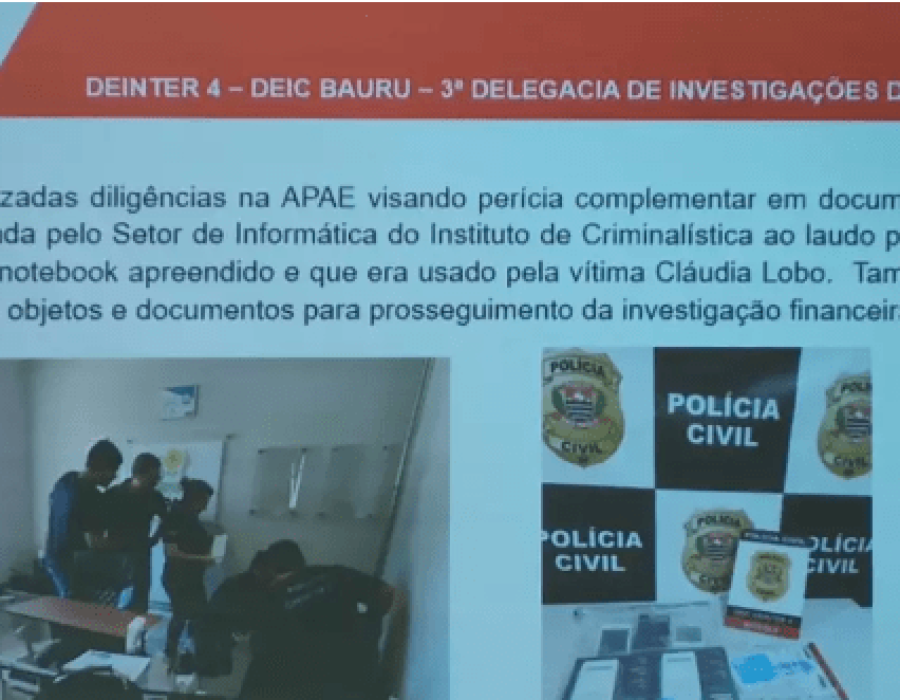 Slides foram apresentados durante coletiva na Deic - Fotos Bruno Freitas