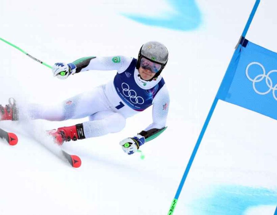 Lucas Pinheiro Braathen competindo nas Olimpíadas de Inverno 2026 Dustin Satloff/Getty Images