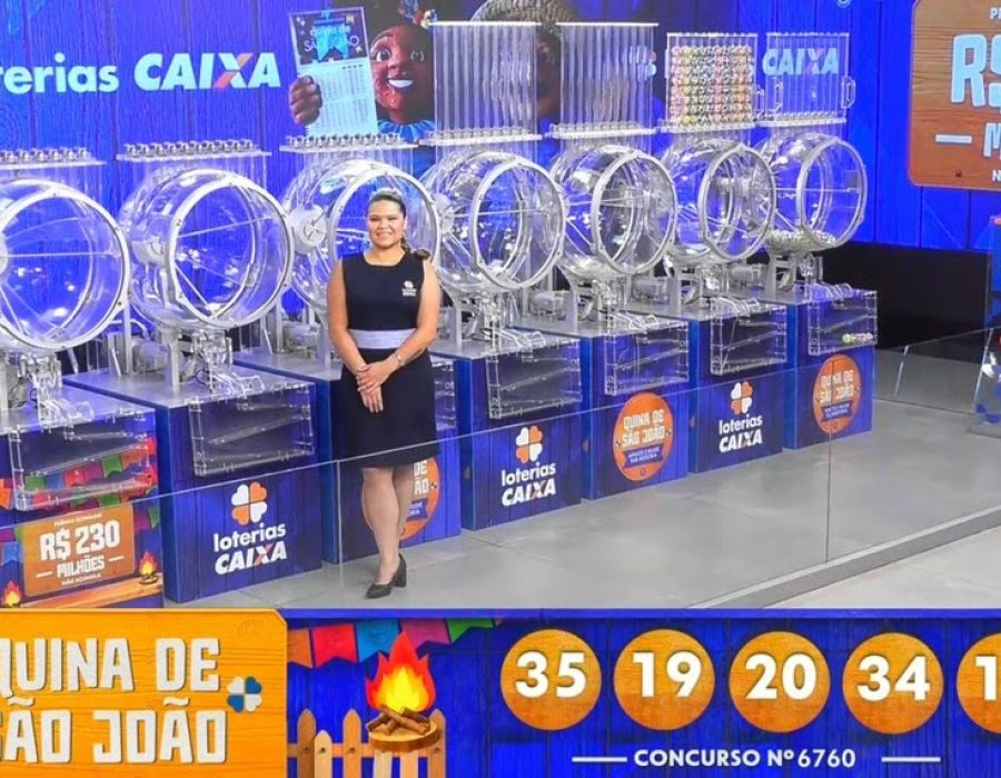 Resultado da Quina de São João 2025 Reprodução/Youtube